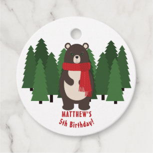 Woodsy Bear Favor Tags