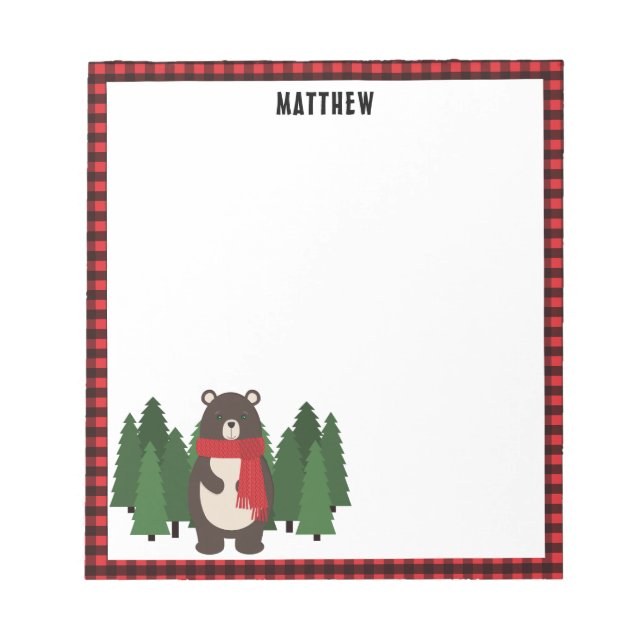 Woodsy Bear Notepad (Front)
