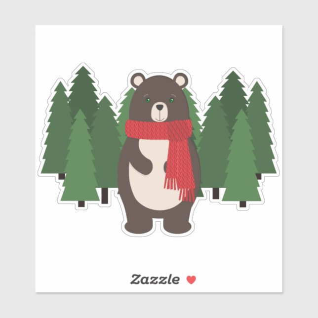 Woodsy Bear Sticker (Sheet)