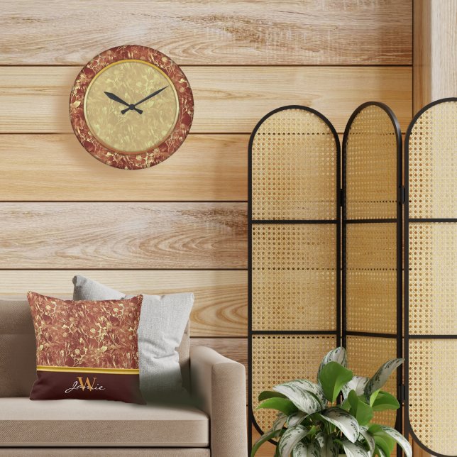 Woodsy Brown Abstract Cosmos Large Clock (Creator Uploaded)