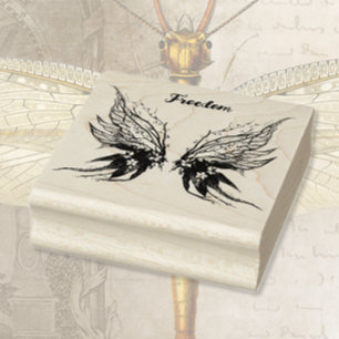 Woodsy Butterfly Rubber Stamp