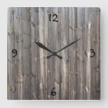 Woodsy Clock! Square Wall Clock at Zazzle