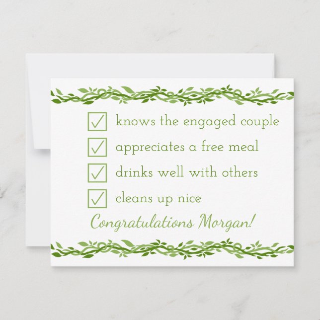 Woodsy Elegance | Wedding Vine Be My Groomsman (Front)