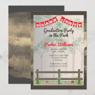 Woodsy Graduation Party in the Park Invitation