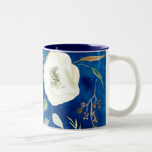 Woodsy Nature Watercolor Eucalyptus Seeds leaf Art Two_Tone Coffee Mug