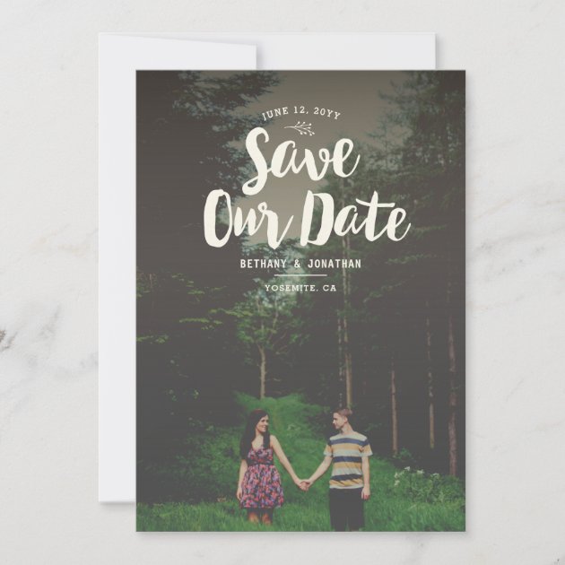 Woodsy Overlay Save The Date