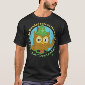Woodsy Owl Give A Hoot Distressed And Faded T-Shirt