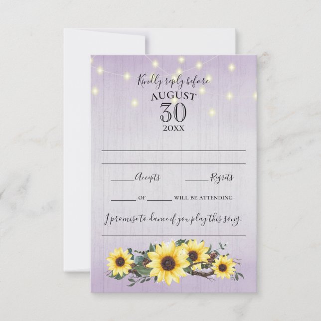 Woodsy Sunflower and Lights Watercolor Response (Front)