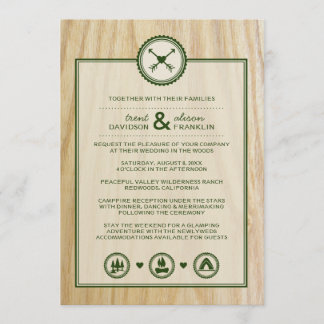 Woodsy Wedding & Glamping Invitation