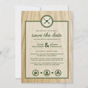 Woodsy Wedding & Glamping Save the Dates Save The Date