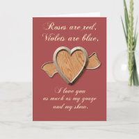 Woodturners Love Wooden Heart Card Template