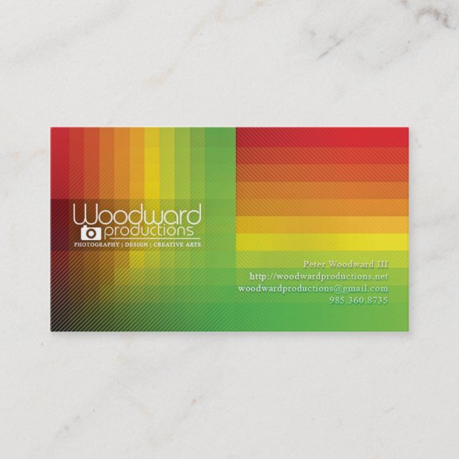 Woodward Productions Business Card (Front)