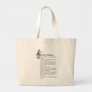 Woodwind problems list large tote bag