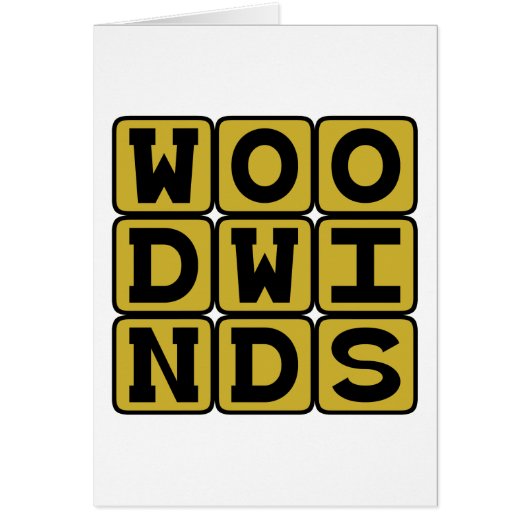 Woodwinds, Musical Instruments Cards (Front)