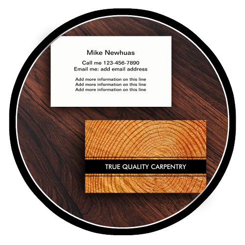 Woodwork Carpenter Design Business Card