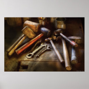 Woodworker - A Collection of Hammers Poster
