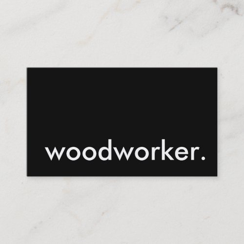 woodworker. business card template