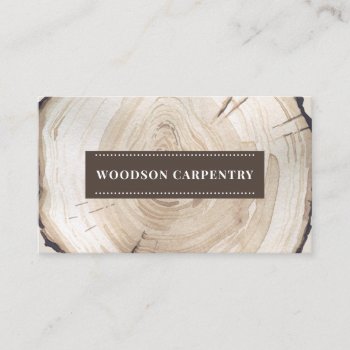 Woodworker Carpenter Business Card by PersonOfInterest at Zazzle