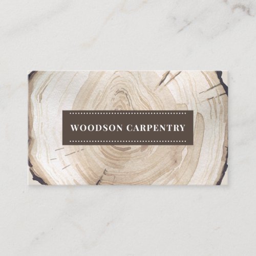 Woodworker Carpenter Business Card