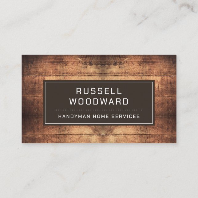 Woodworker Carpenter Handyman Tools Of The Trade Business Card (Front)