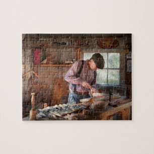 Woodworker - Carving - Carving a duck Jigsaw Puzzle