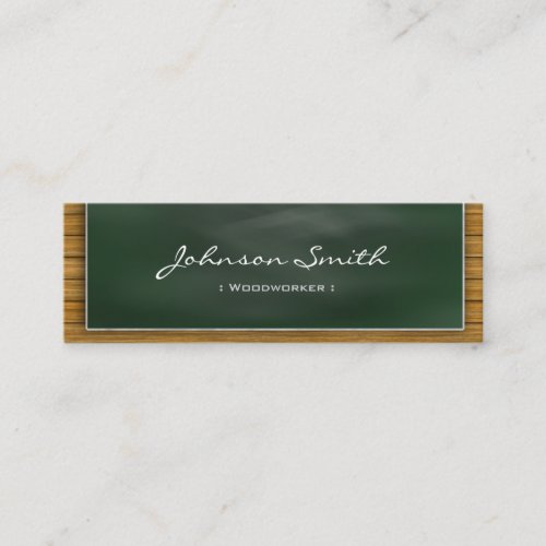 Woodworker - Cool Blackboard Personal Business Card Templates