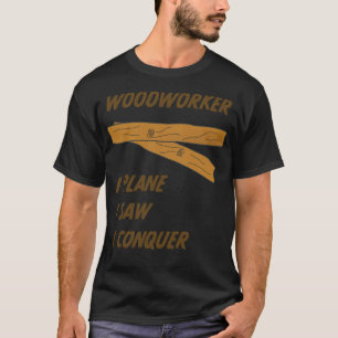Woodworker Funny donut party animal construction e T-Shirt