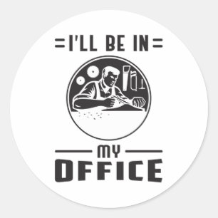 Woodworker Saw Woodworking Carpenter Funny Gift Classic Round Sticker