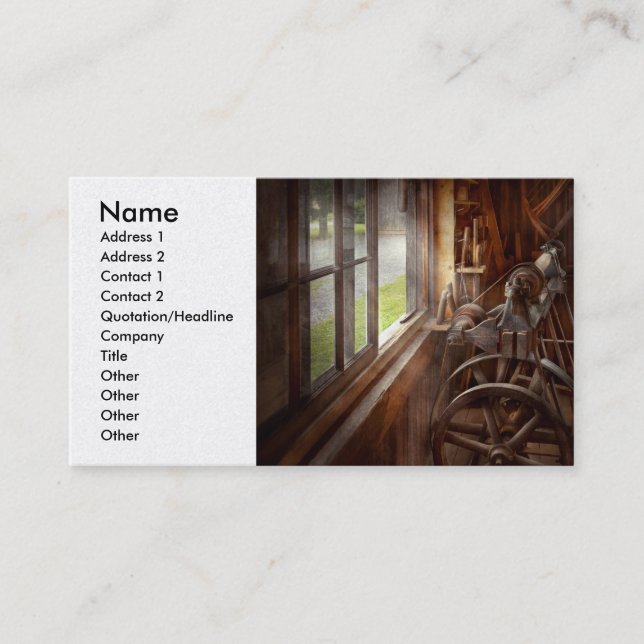 Woodworker - The art of lathing Business Card (Front)