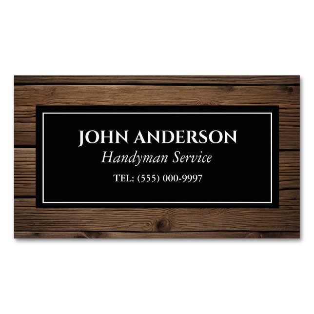 woodworker Tools Carpenter Handyman Business Business Card Magnet (Front)
