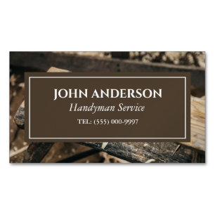 woodworker Tools Carpenter Handyman Business Card Magnet
