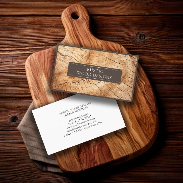 Woodworker Wood Grain Business Card (Creator Uploaded)