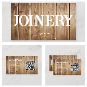 Woodworkers Joinery Templates Business Card