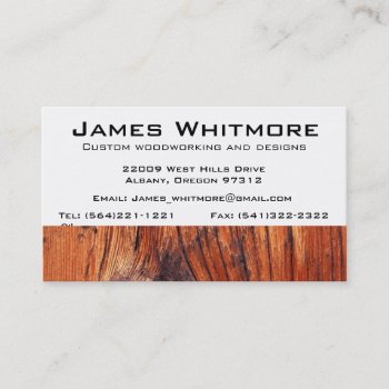 Woodworking Business Card by crystaldream4u at Zazzle