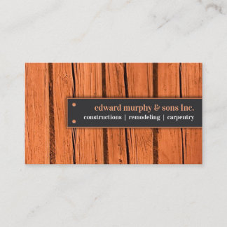 Woodworking Contractor Business Card Template