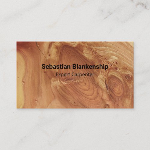 Woodworking Craftsman Finish Wood Texture QR Code Business Card