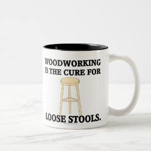 Woodworking Is The Cure Two-Tone Coffee Mug
