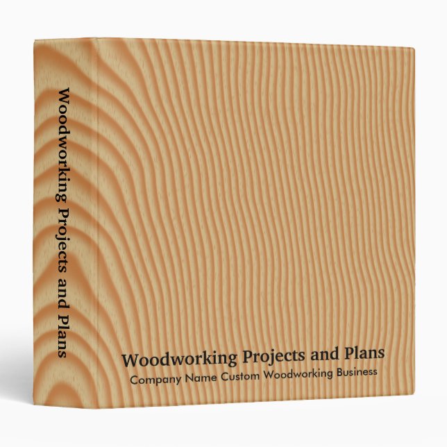 Woodworking Projects and Plans Pine 3 Ring Binder (Front/Spine)