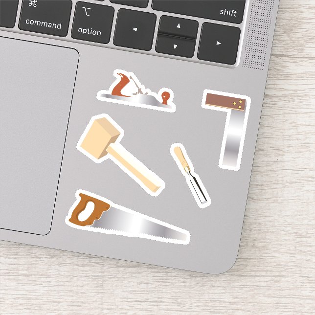Woodworking Toolkit Carpentry Sticker (Detail)