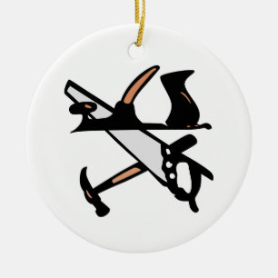 Woodworking Tools Ceramic Ornament