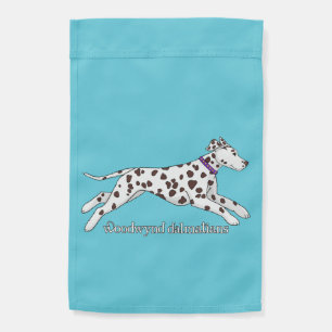 Woodwynd Dalmatians black & liver Garden Flag