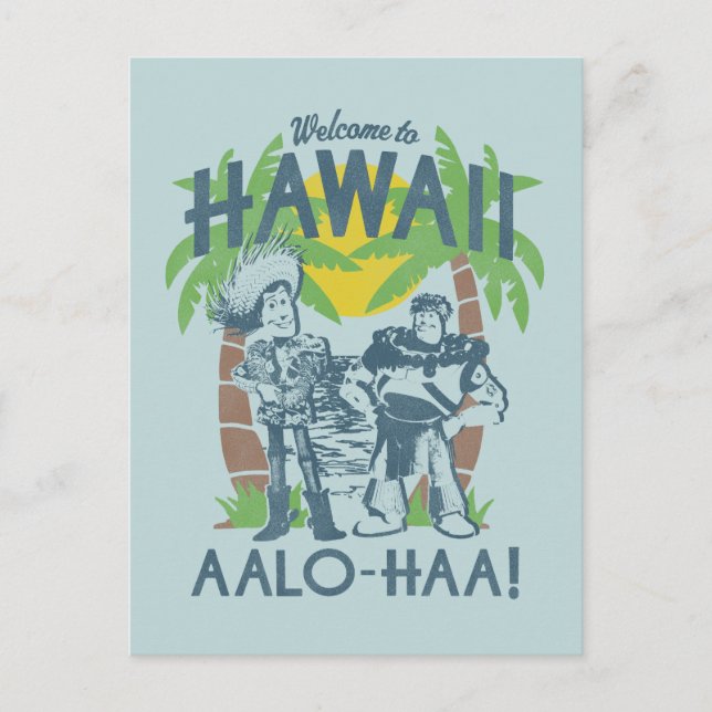 Woody and Buzz - Welcome To Hawaii Postcard (Front)