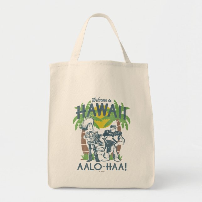 Woody and Buzz - Welcome To Hawaii Tote Bag (Front)