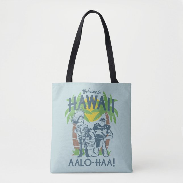 Woody and Buzz - Welcome To Hawaii Tote Bag (Front)