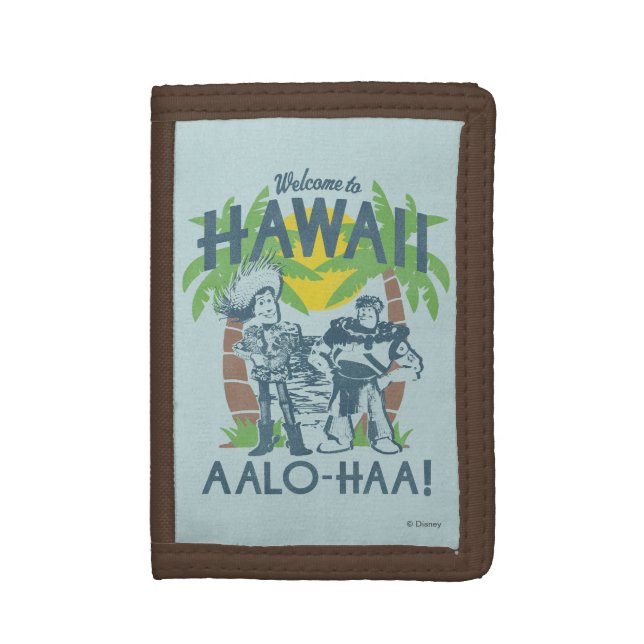 Woody and Buzz - Welcome To Hawaii Trifold Wallet (Front Vertical)