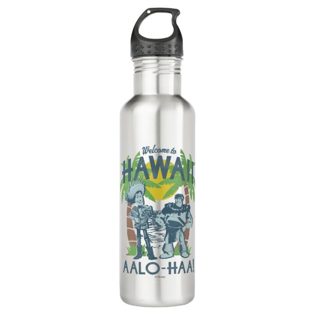 Woody and Buzz - Welcome To Hawaii Water Bottle (Front)