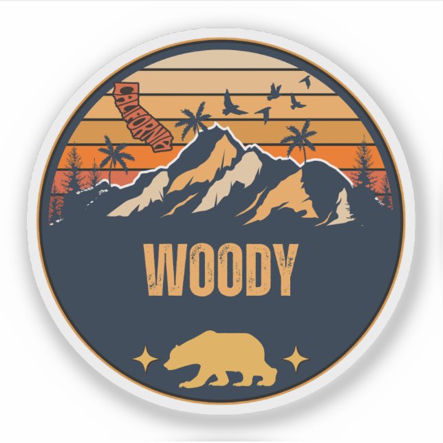 Woody, California Sticker (Front)