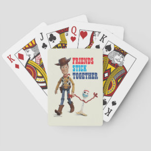 Woody & Forky Walking Together Playing Cards