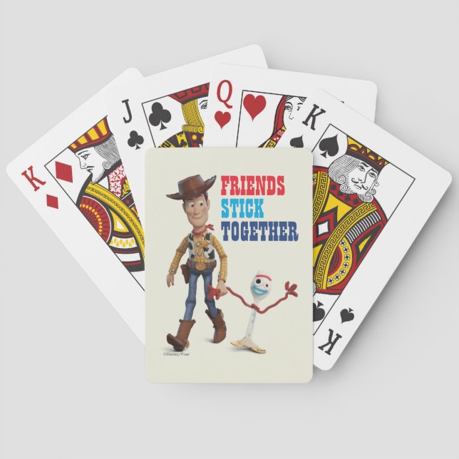 Woody & Forky Walking Together Playing Cards (Back)