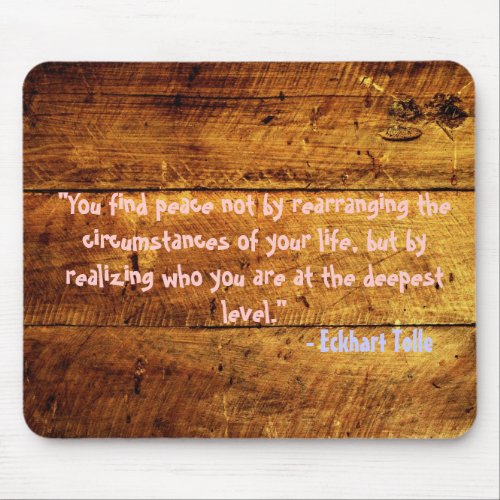woody grunge quote mouse pad